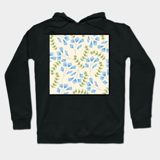 Blue Twig of Leafs Hoodie